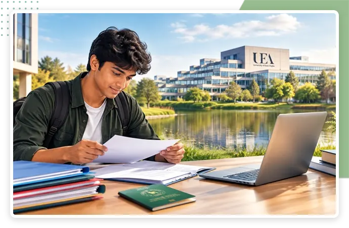 Documents required for University of East Anglia admission