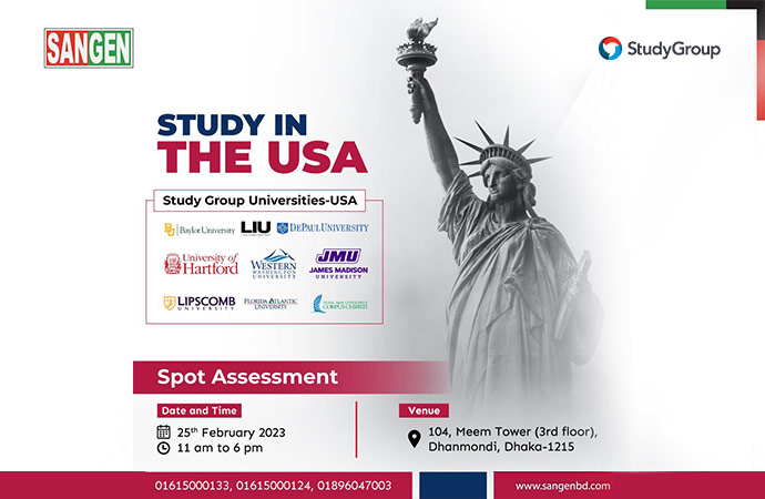Spot Assesment 2023 for Study in the USA