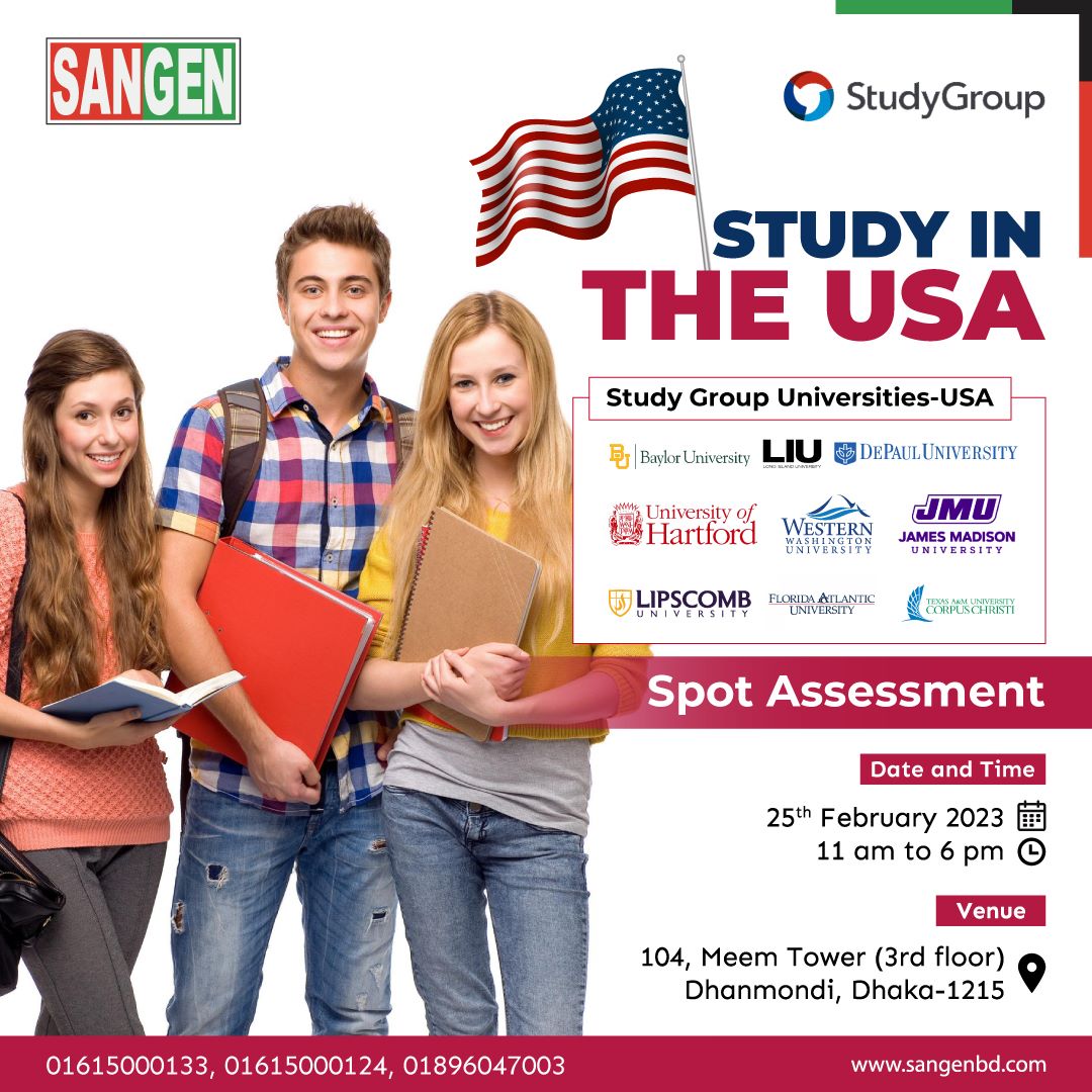 Spot Assesment 2023 for Study in the USA