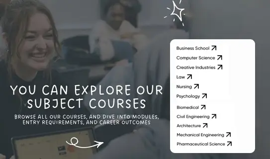 LSBU admission course selection