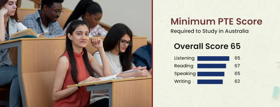 Minimum PTE score required to study in Australia